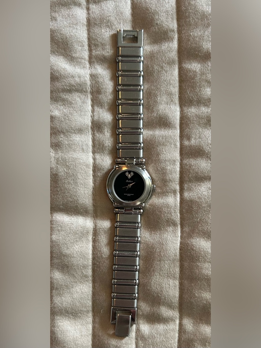 Belair Stainless Steel Watch with Black Dial